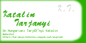 katalin tarjanyi business card